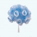 2.5" Diameter Stain Organza Flower 12X12 | Light Blue